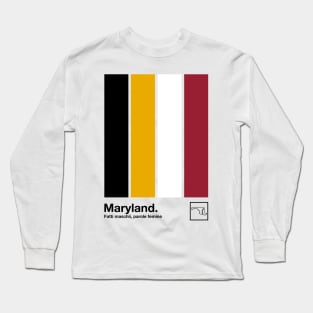 Maryland // Original Minimalist Artwork Poster Design Long Sleeve T-Shirt